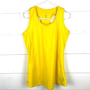 All by Jofit Tank Top Womens Medium Yellow Racerback Athletic Shirt Activewear